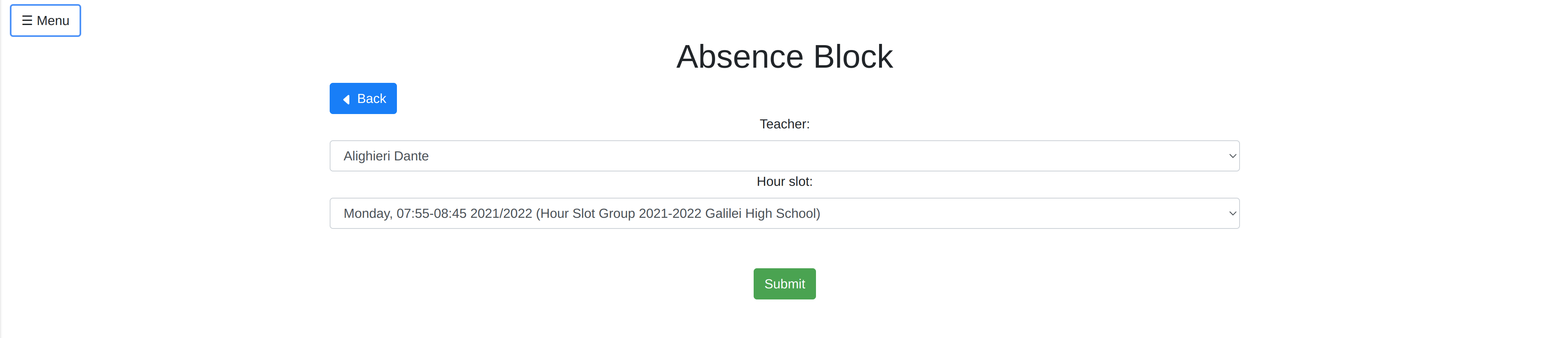 AbsenceBlockCreation