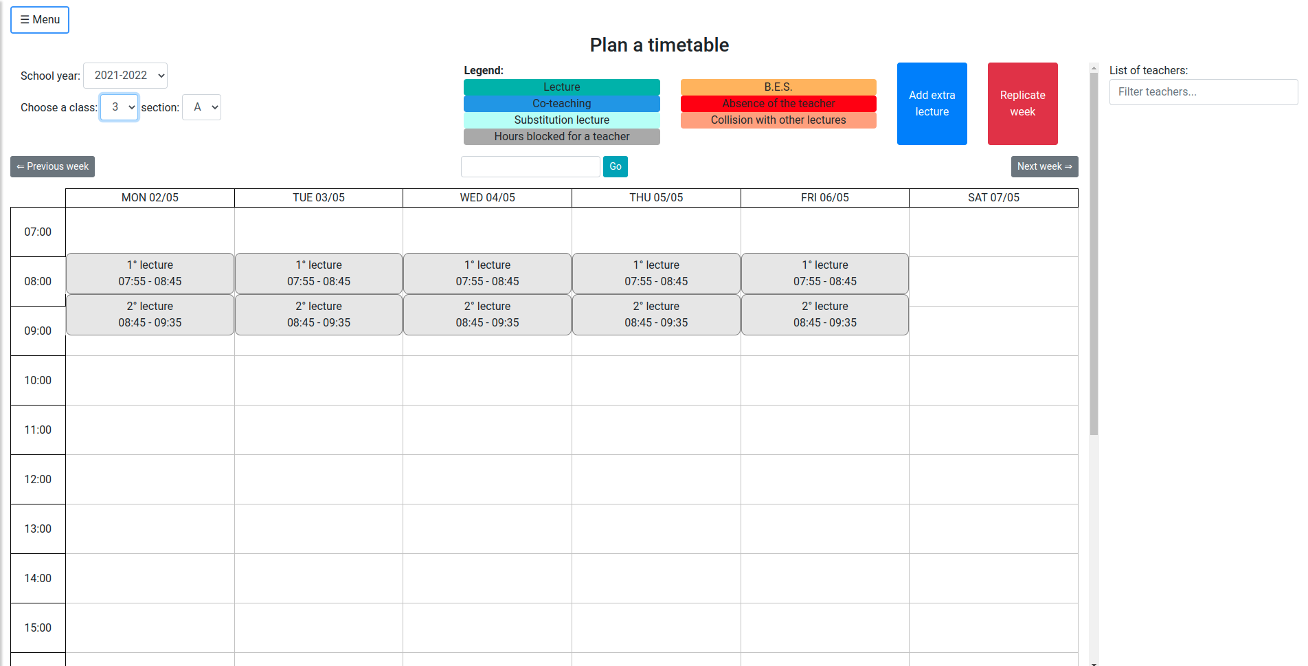 TimetableWithHourslots